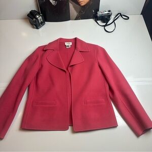 Talbots Vibrant Wool Pink Blazer